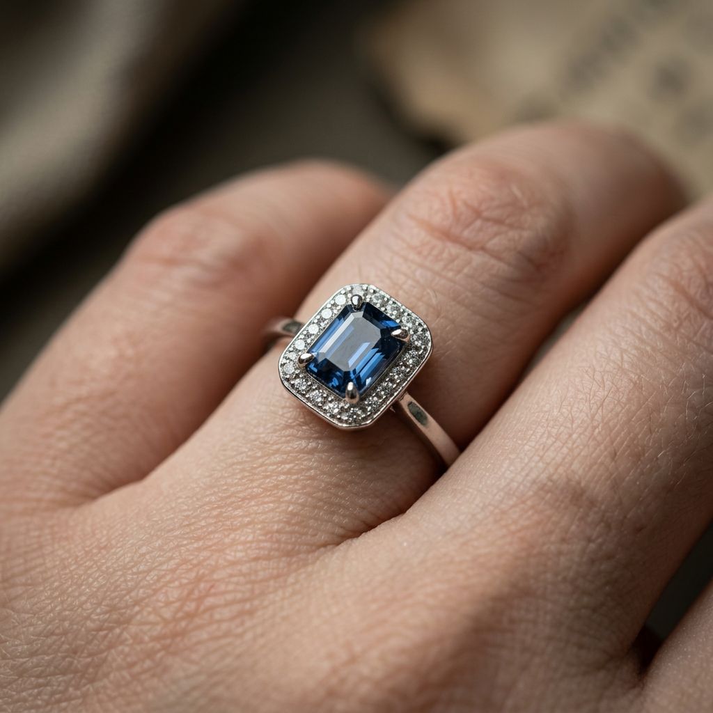 Ring on model shot generated by Veyio
