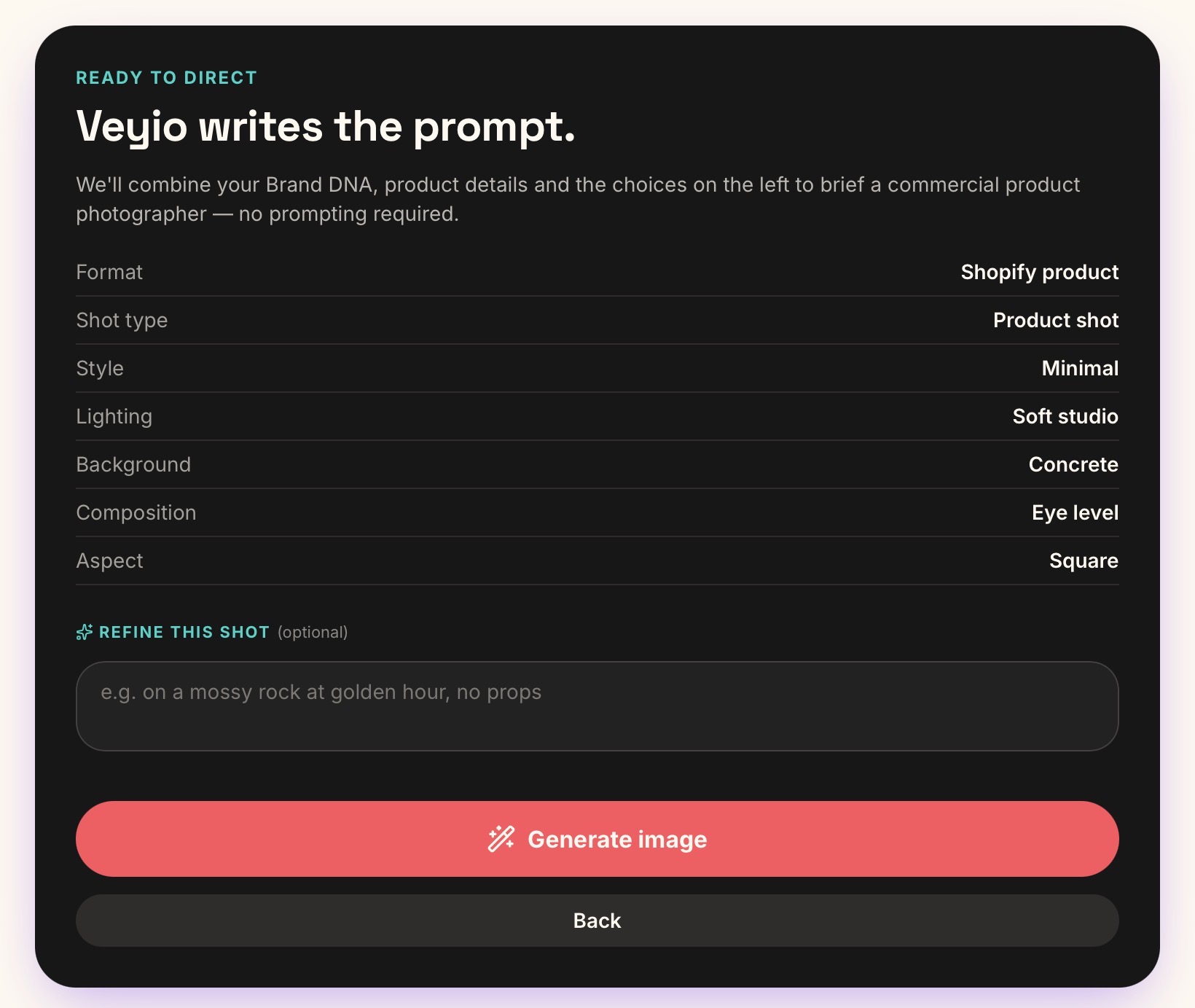 Studio prompt confirmation step